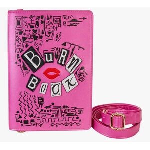 Mean Girls Loungefly Burn Book‎ Journal Crossbody Bag Purse Pink NWT